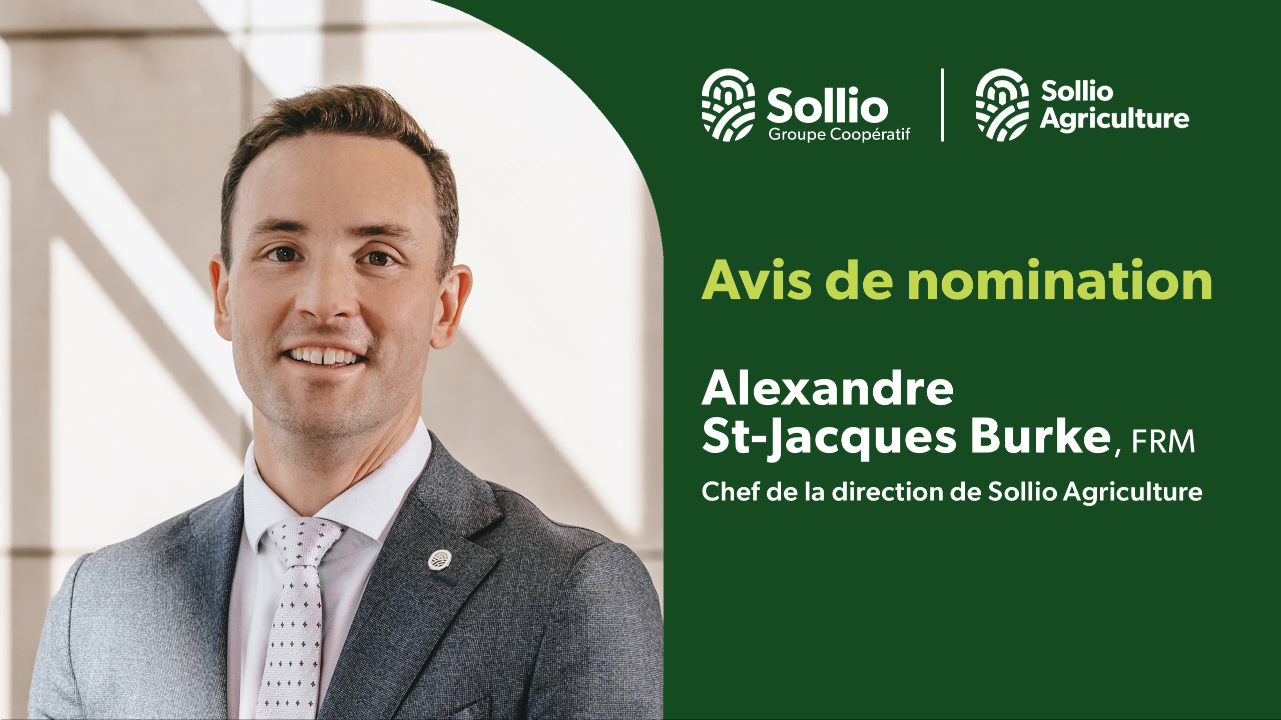 Nouveau chef de la direction de Sollio Agriculture