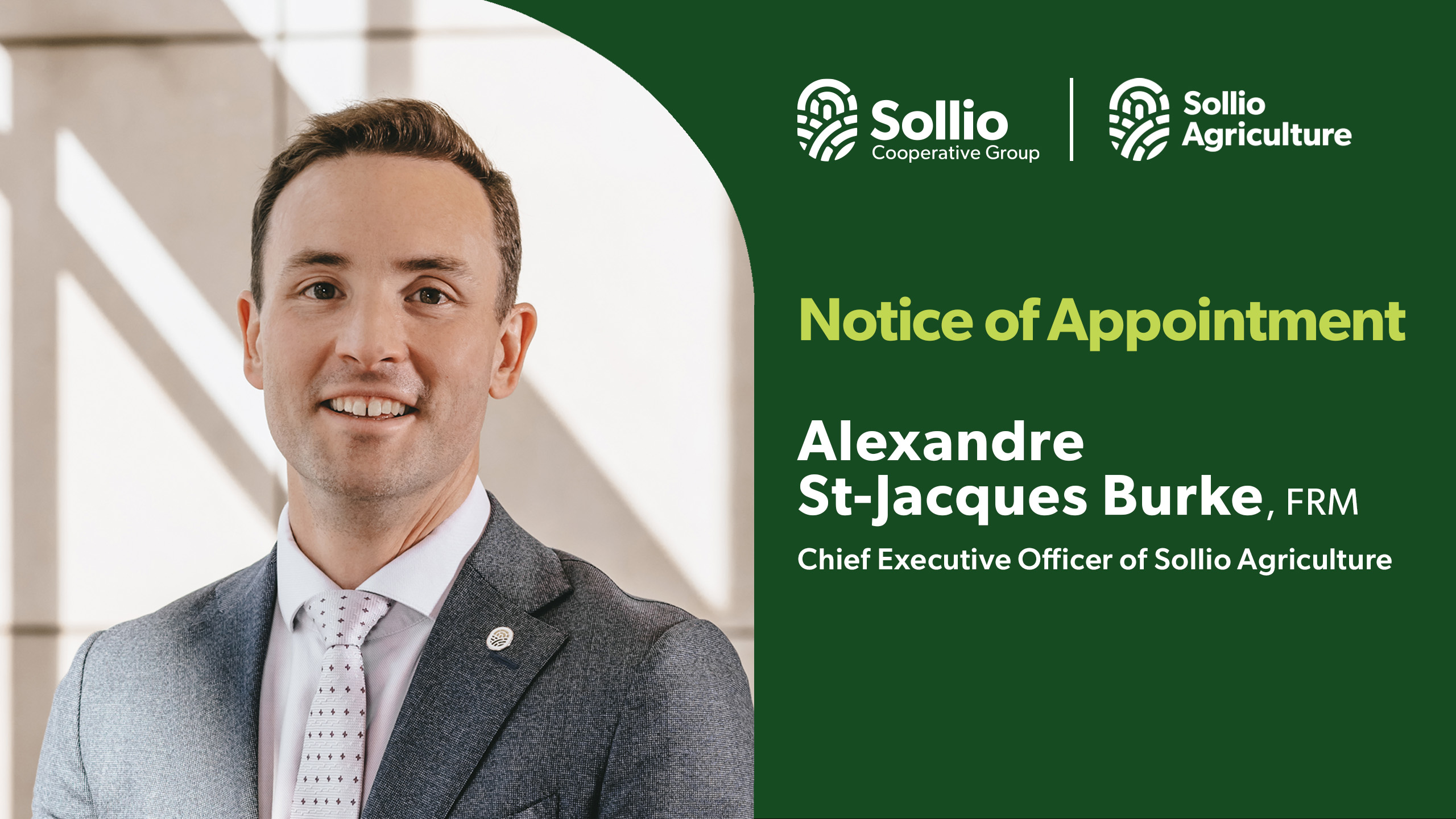 Nouveau chef de la direction de Sollio Agriculture