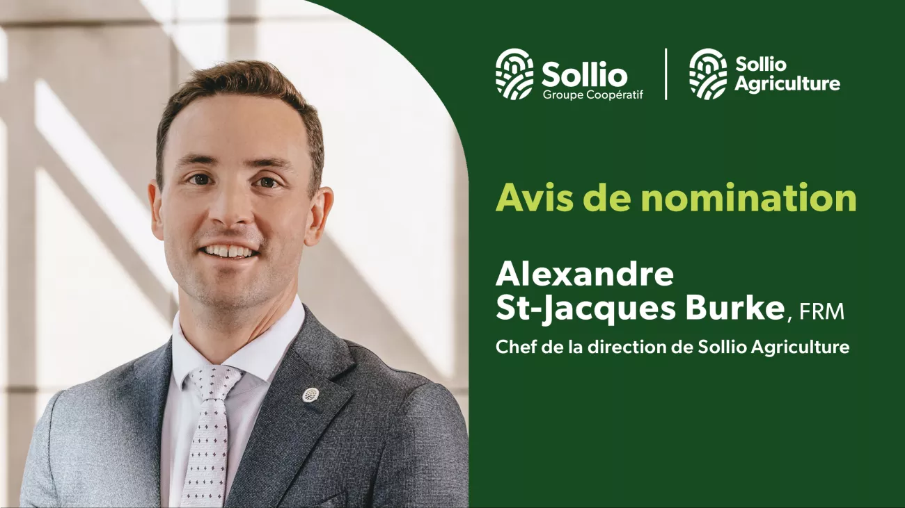 Nouveau chef de la direction de Sollio Agriculture